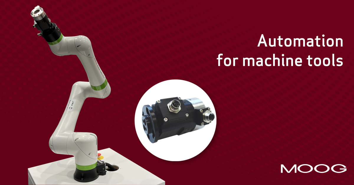 Robot arm with mounted Moog GAT ROTOKOMBI