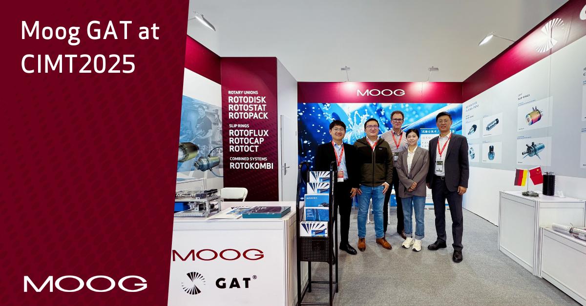 Moog GAT team of experts at CIMT2025 in Beijing