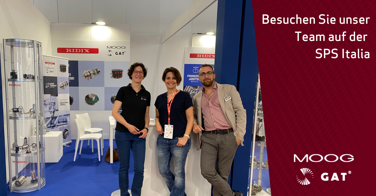 Expertenteam von Moog GAT und Partner RIDIX auf der SPS Italia 2025 in Parma