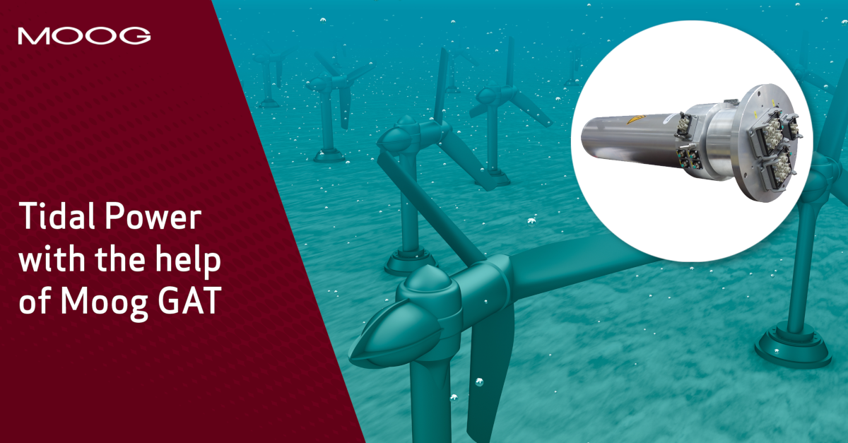 Tidal turbine with Moog GAT ROTOKOMBI