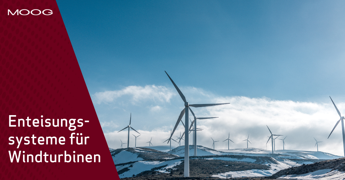 Windturbinen im Winter - enteist mit Moog GAT ROTOKOMBI