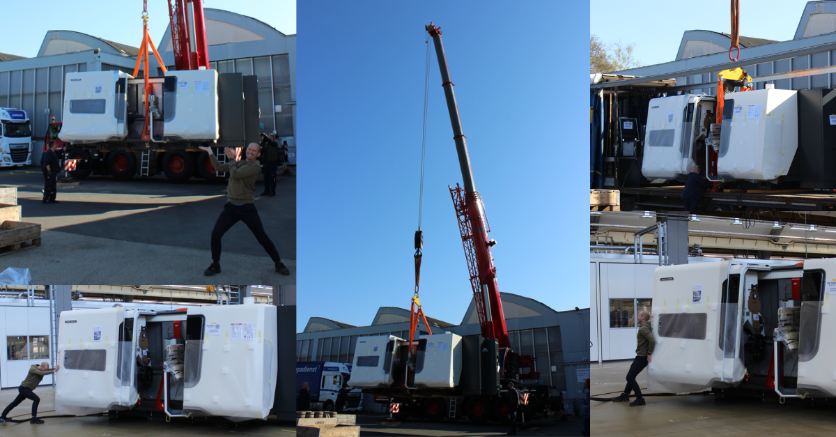 Delivery of the new machining center to Moog GAT